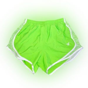 VARSITY SPORT GREEN & WHITE ATHLETIC SHORTS // SIZE SMALL💚